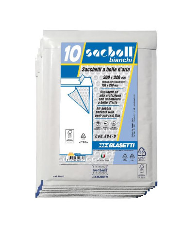 CF10 SACCO IMBOT/BIANCO 20X32CM