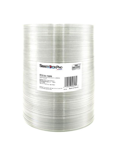 CD R 52X 700MB WHITE INKJET CF.100
