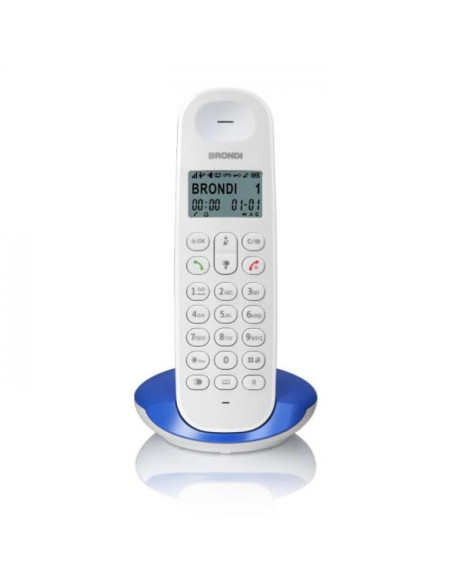 Brondi Lotus Telefono DECT Blu, Bianco