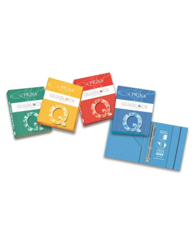 QUADERNO QUABLOCK  A4/4 ANELLI