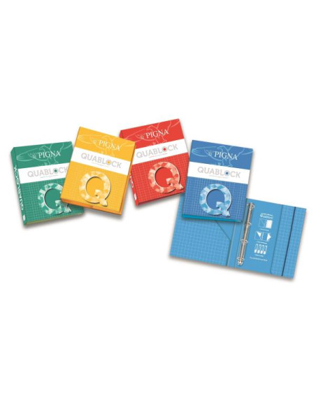QUADERNO QUABLOCK  A4/4 ANELLI