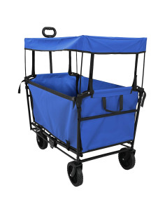 Carrello a Mano Pieghevole Nero 105 x 56.5 x 116 cm