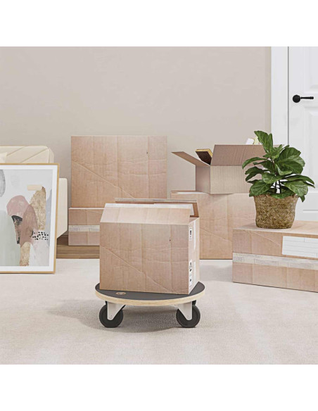 Carrello di Trasporto 6 pcs Grigio Legno compensato