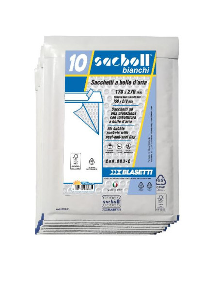 CF10 SACCO IMBOT/BIANCO 17X27CM