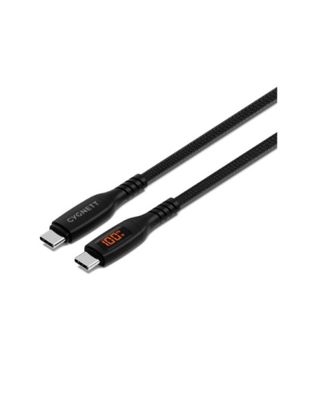 CABLE USB-C WITH LED 1MT BK