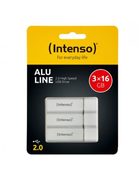 CHIAVETTA 16GB SILVER USB 2.0  3PZ.