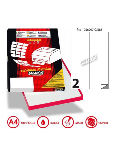 CF200   ETICHETTE 2X100  105X297