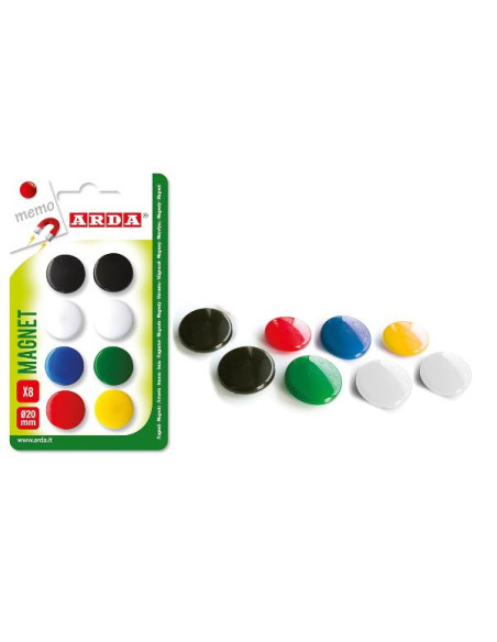 BLISTER 8 MAGNETI DIAMETRO 20 MM.