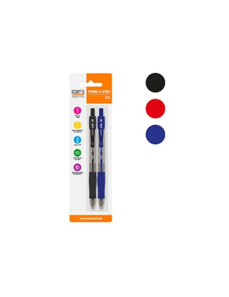 CF2 PENNE SFERA 1 MM BLU-NERO-ROSSA