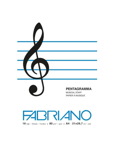CF10 QUADERNO MUSICA FABRIANO A4