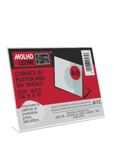 CORNICE PLEXIGLASS DA TAVOLO 15X10