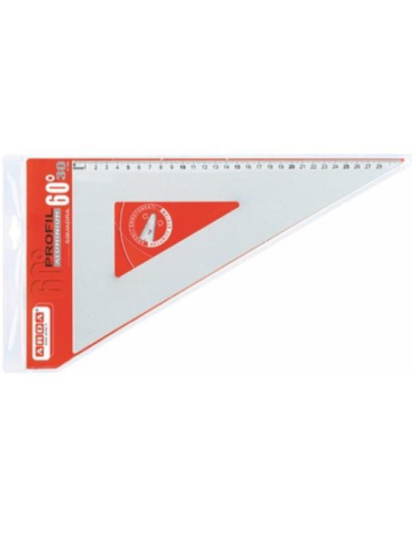 SQUADRA ALLUMINIO PROFIL 60° CM 35