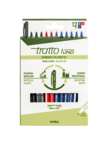 CF12 TRATTO1 GREEN PLAST 3 COL.ASS.