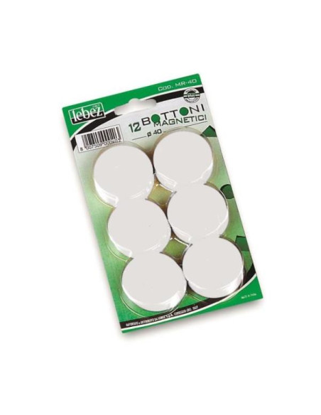CF12 BOTTONI MAGN.BIANCO 40 MM BLIS