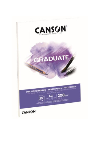 BLOCCO  MIX MEDIA A3 20FG. 200 G