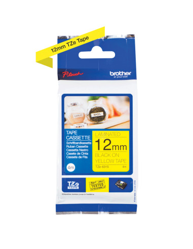 Brother TZE631S nastro per etichettatrice Nero su giallo TZe