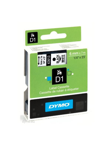 NASTRO  D1 6MMX7M NERO/BIANCO