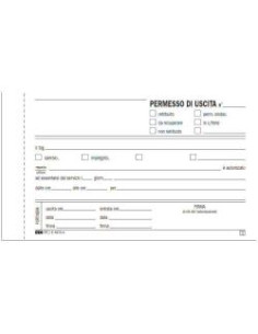CF10BLOCCO PERMESSO USCITA 50X2RIC