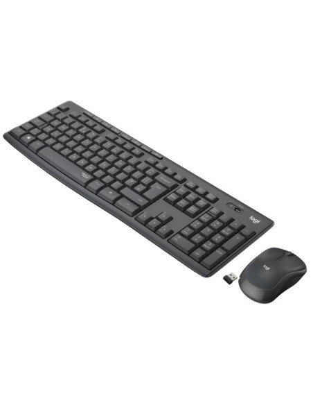 TASTIERA LOGITECH+MOUSE Wireless Desktop MK295 SILENT COMBO USB GRAFITE 920-009797