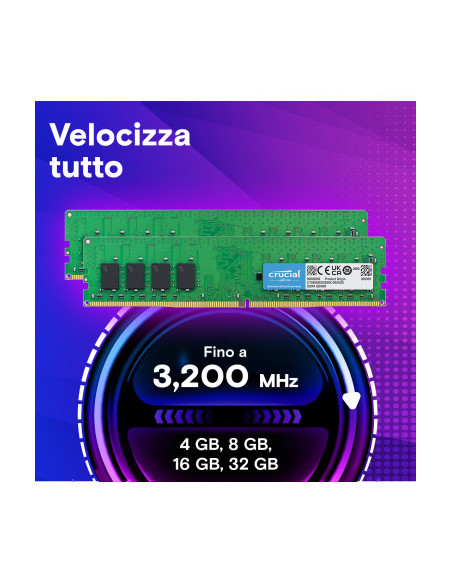 MEM DDR4 CRUCIAL 8GB 3200MHz UDIMM CT8G4DFRA32A
