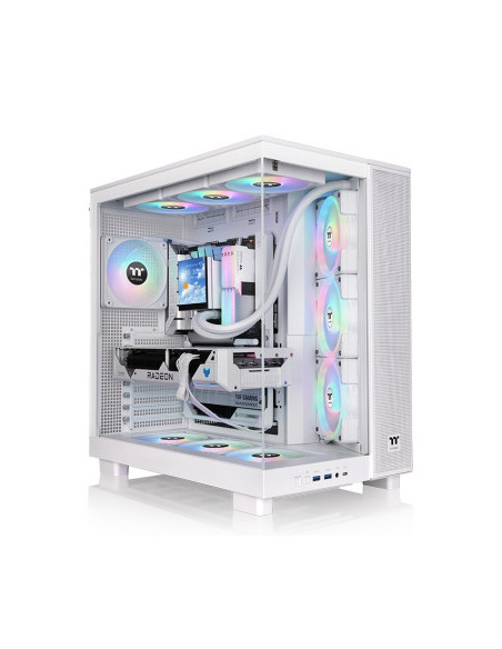 THERMALTAKE CASE M.TOWER VIEW 380 XL 2*TG ARGB SNOW 4*120MM FAN
