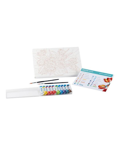 ART LAB NUMBER FLOWERS-KIT CREATIVO