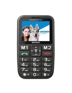 BRONDI CELLULARE AMICO STILOSO NERO CON COVER INCLUSA NELLA CONFEZIONE