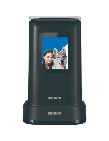 Brondi Amico Prezioso 4,5 cm (1.77") Nero, Metallico Telefono cellulare basico