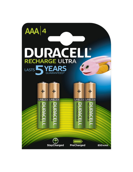 Duracell StayCharged AAA (4pcs) Batteria ricaricabile Mini Stilo AAA Nichel-Metallo Idruro (NiMH)