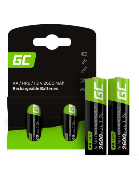 RECHARGE BATTERIES 2XAA HR6 2600MAH