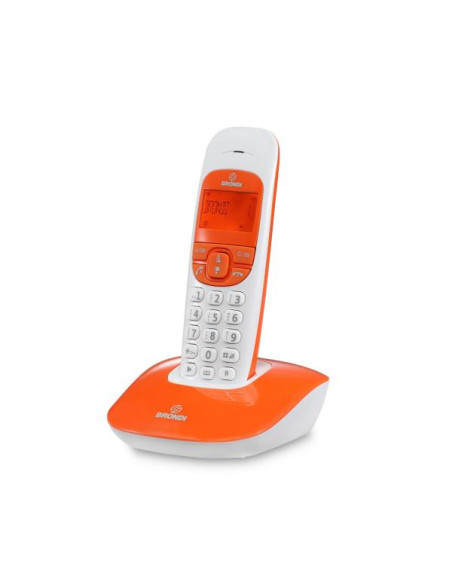 Brondi Nice Telefono DECT Identificatore di chiamata Arancione, Bianco