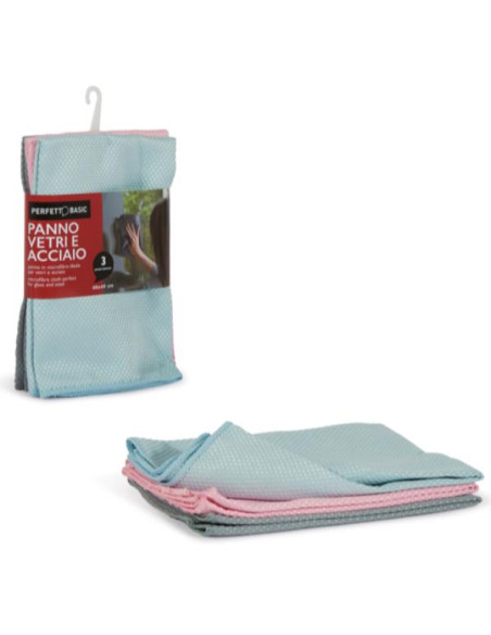 CF3 PANNI MICROFIBRA ACCIAIO VETRI