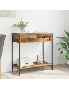 Tavolo consolle con cassetto Legno vecchio 75 x 34,5 x 75 cm