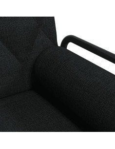 Divano Letto con Braccioli Nero in Tessuto