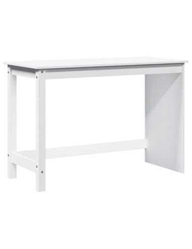 Scrivania Bianco 112 x 50 x 75 cm Legno di Pino Massello