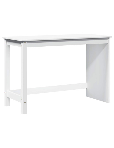 Scrivania Bianco 112 x 50 x 75 cm Legno di Pino Massello
