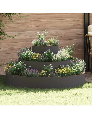 Vaso da giardino Nero 120 x 120 x 20 cm