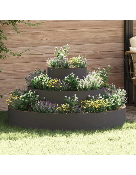 Vaso da giardino Nero 120 x 120 x 20 cm