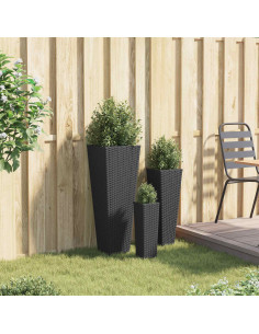 Set da esterno 3 pcs Nero Metallo