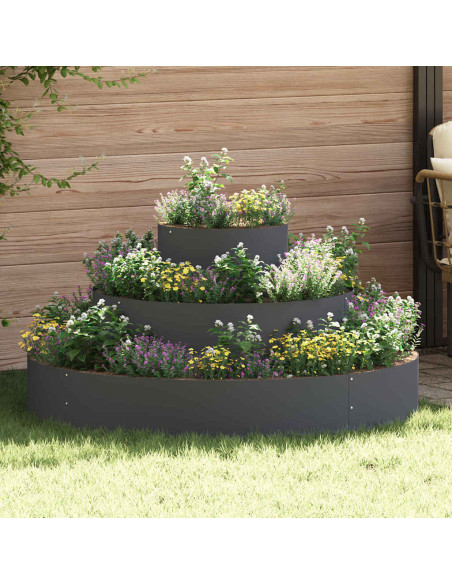 Vaso da giardino Antracite 120 x 120 x 20 cm