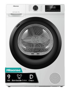 Hisense DHQE900UWDC asciugatrice Libera installazione Caricamento frontale 9 kg Bianco