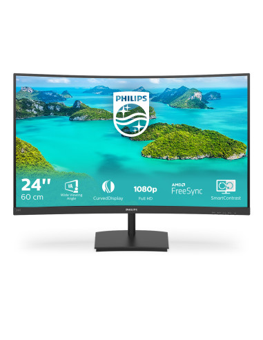 Philips E Line 241E1SCA/00 Monitor PC 59,9 cm (23.6") 1920 x 1080 Pixel Full HD LCD Nero