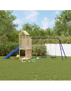Set da Gioco da Esterno in Legno Massello di Pino