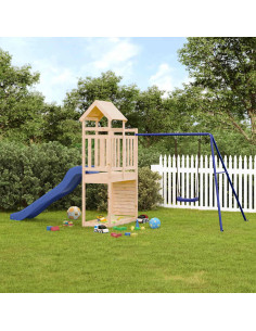 Set da Gioco da Esterno in Legno Massello di Pino