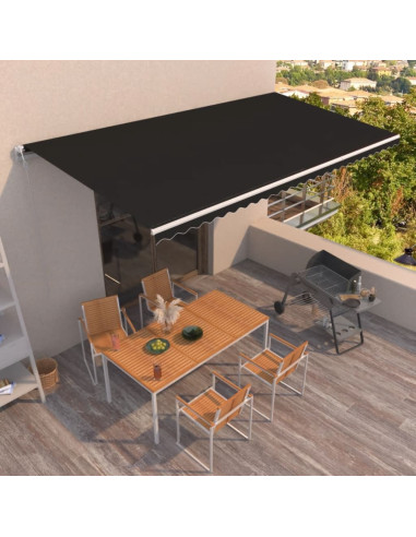 Tenda da Sole Retrattile Automatica 600x350 cm Antracite