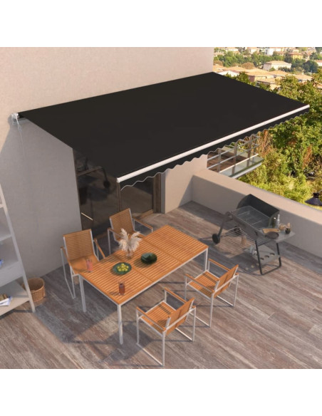 Tenda da Sole Retrattile Automatica 600x350 cm Antracite
