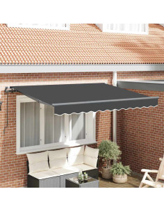 Tenda Retrattile Antracite 250 x 200 cm Tessuto