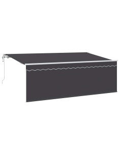 Tenda Retrattile Antracite 400 x 200 cm Poliestere e Alluminio