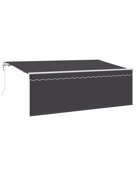 Tenda Retrattile Antracite 400 x 200 cm Poliestere e Alluminio