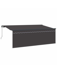 Tenda Retrattile Antracite 400 x 200 cm Poliestere e Alluminio